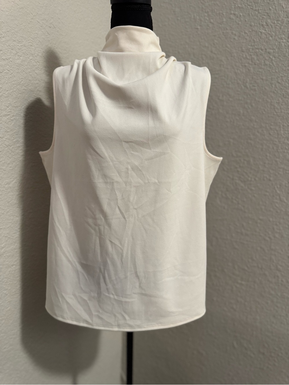 Express Cream Sleeveless Mock Neck Top